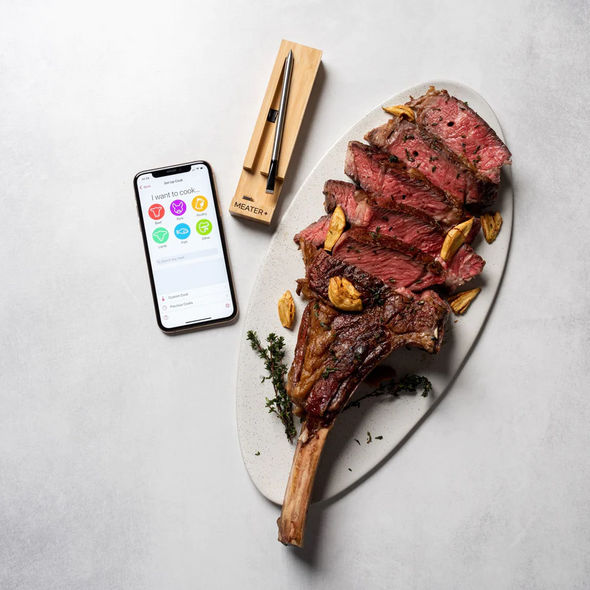 Meater Plus con repetidor Bluetooth® Termómetro inalámbrico inteligente para carnes